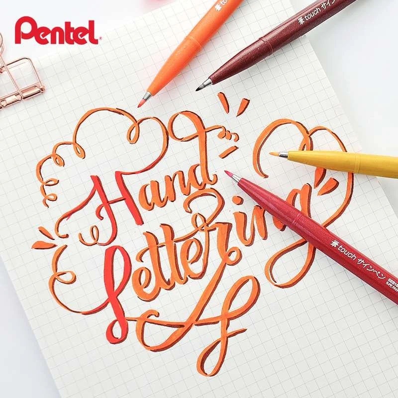 ペン先-タッチサインペン,フレキシブルチップ,36色,パステ - Pentel Pen Sign Pen のレビューと価格
