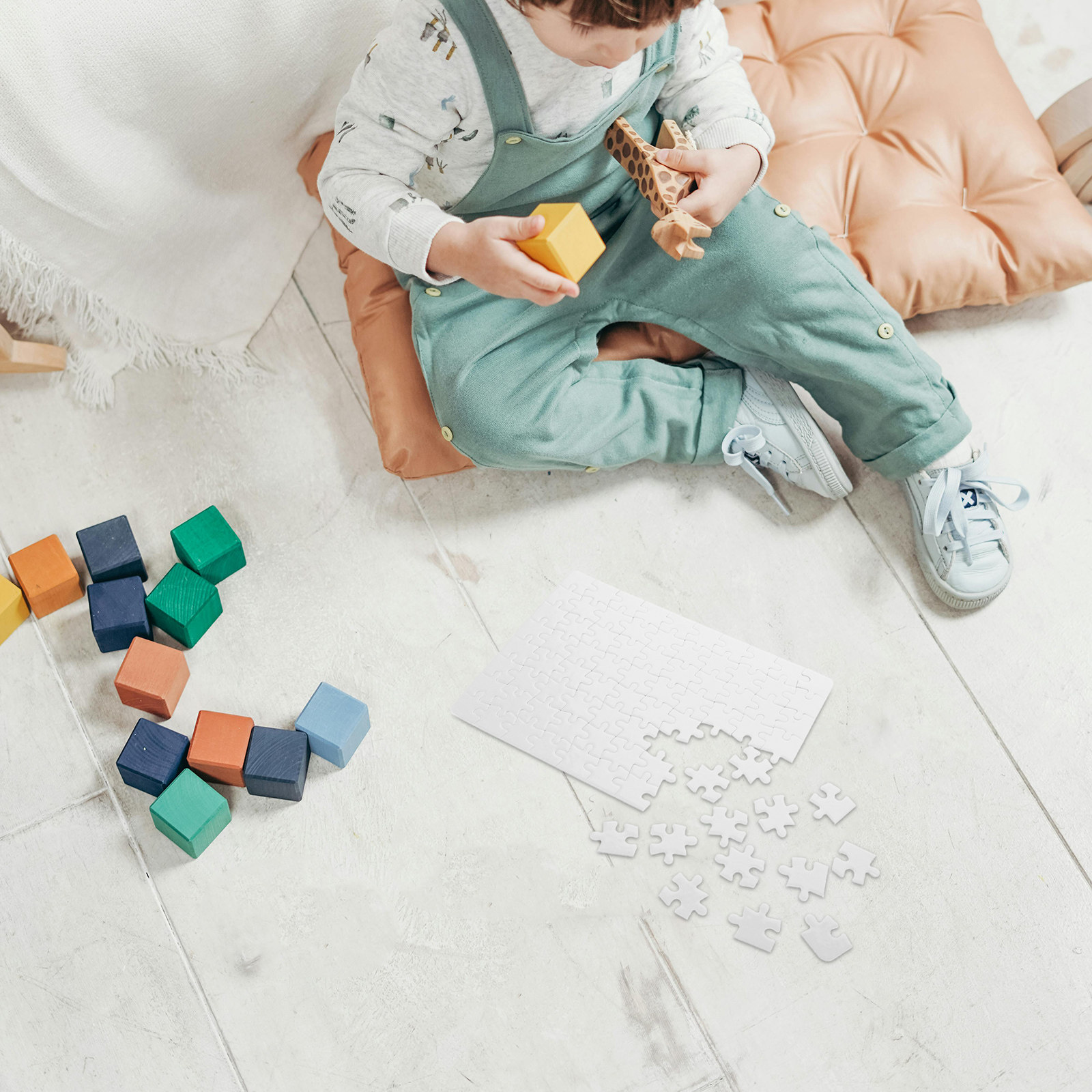 4枚入り白いパズルピース、昇華プリントDIYプロジェクト用描 - Puzzle Blank White のレビューと価格
