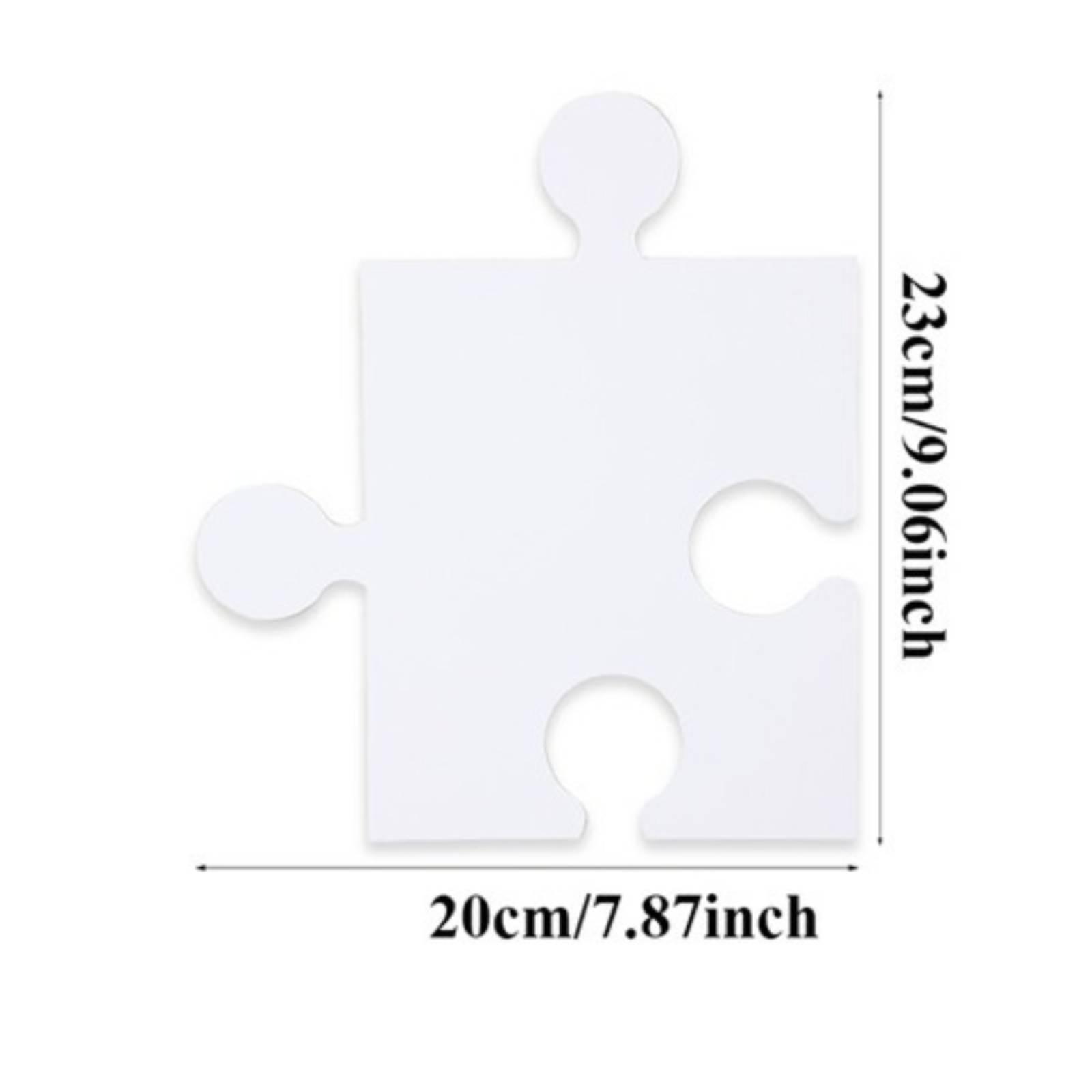 DIY白いパズルピース 無地の厚紙製図クラフト ジグソーパズ - Puzzle Blank White のレビューと価格