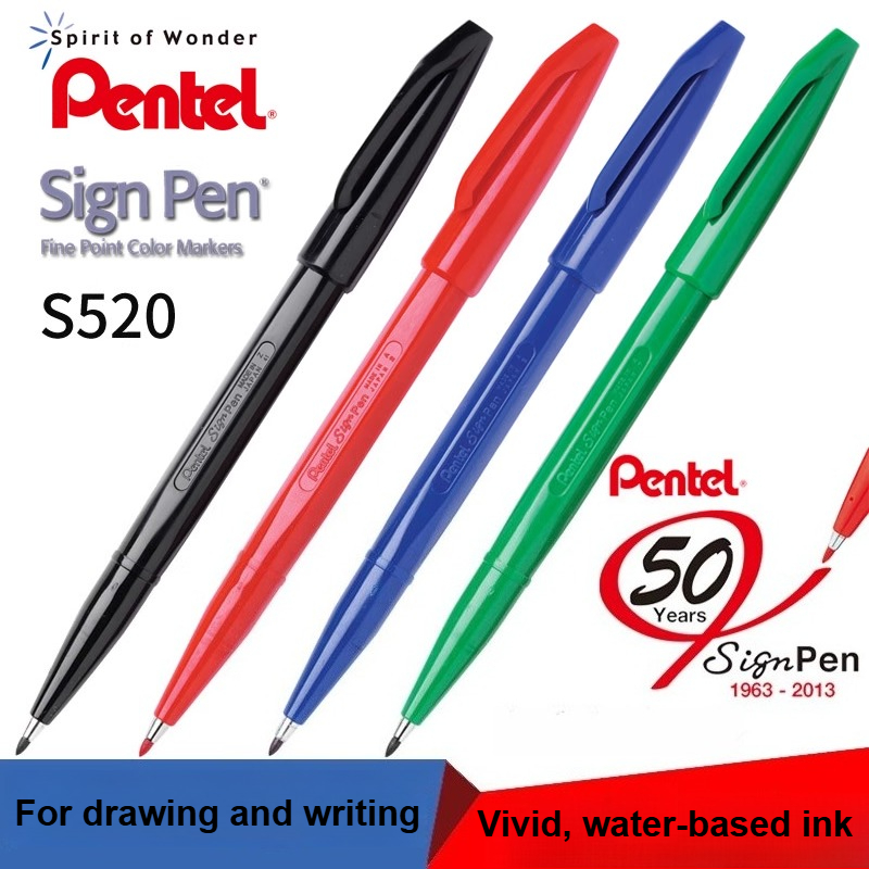 1/3/12PC Pentel S520 サインペン 細字カ - Pentel Pen Sign Pen のレビューと価格